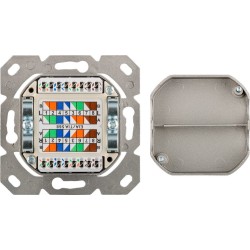 MARCO ROSETA SUPERFICIE+2xRJ45 FTP CAT6