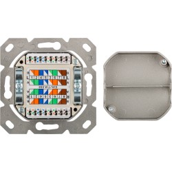 ROSETA SUPERFICIE 2xRJ45 SFTP CAT6A BEIG