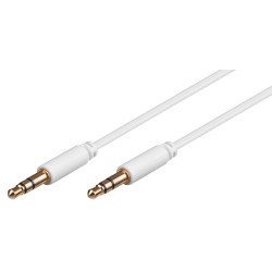 CABLE MINIJACK ST M-M 1,5M BLANCO SLIM