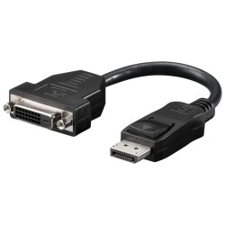 ADAPTADOR DISPLAYPORT M-DVI H 25cm NEGRO