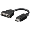 ADAPTADOR DISPLAYPORT M-DVI H 25cm NEGRO