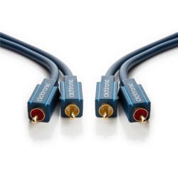CABLE 2xRCA M-M 5MTS AZUL CLICKTRONIC