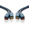 CABLE 2xRCA M-M 5MTS AZUL CLICKTRONIC