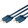 CABLE 2xRCA M-M 5MTS AZUL CLICKTRONIC
