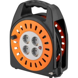 ENROLLADOR ALARGADOR 25m 4xSchuko 3x1,5