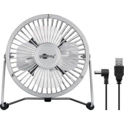 VENTILADOR 4" 13cm DE MESA USB PLATEADO