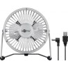 VENTILADOR 4" 13cm DE MESA USB PLATEADO