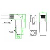 CABLE SFTP CAT5E RJ45 M-M CODO-RECTO 1M