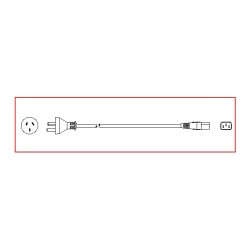 CABLE ALIMENTACION ARGENTINA-C13 H 1,8M