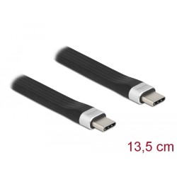 CABLE USB C M-M 13,5cm PLANO V.3.2 NEGRO