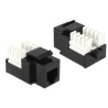 CONECTOR RJ12 HEMBRA UTP CAT3 NEGRO KEYS