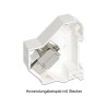 PLACA PLASTICA 1xRJ45 PARA CARRIL DIN BL