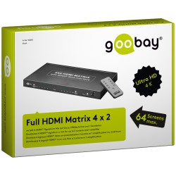 SWITCH HDMI 4 ENTRADAS 2 SALIDAS+MANDO4K