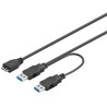 CABLE USB 3.0 TIPO 2x A M MICRO B M 1,8M