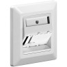MARCO+BASTIDOR 3xRJ45 45x45 BLANCO 45º