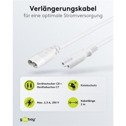 CABLE ALIMENTACION FORMA 8 M-H C7-C8 2M