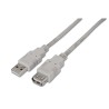 CABLE USB A 2.0 M-H 1,8MTS BEIGE