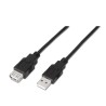 CABLE USB A 2.0 M-H 3MTS NEGRO