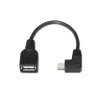 CABLE OTG USB MINI B(5P)- A HEMBRA CODO
