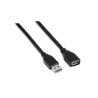 CABLE USB A 3.0 M-H 1M NEGRO V.3.0