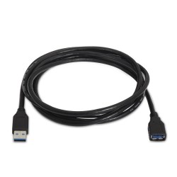 CABLE USB A 3.0 M-H 2MTS NEGRO V.3.0