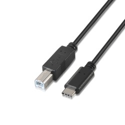 CABLE USB 2.0 TIPO B M-USB C M 2M NEGRO