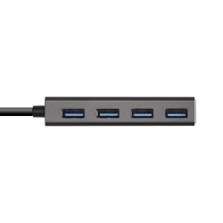 ADAPTADOR HUB USB C M-4xUSB 3.0 H GRIS