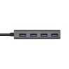 ADAPTADOR HUB USB C M-4xUSB 3.0 H GRIS