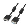 CABLE VGA M-H 3MTS NEGRO CON FERRITA