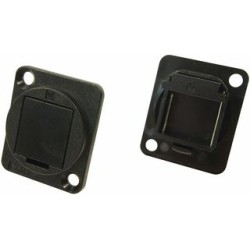 PLACA ADAPTADOR SERIE D XLR KEYSTON NEGR