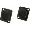 PLACA ADAPTADOR SERIE D XLR KEYSTON NEGR