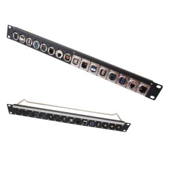 PLACA ADAPTADOR SERIE D XLR KEYSTON NEGR