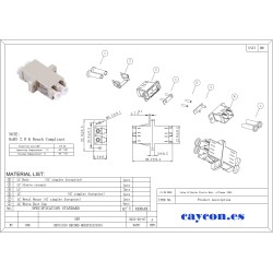 ADAPTADOR F.O. LC DUPLEX MULTIMODO