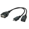 CABLE USB 2.0 H a MICRO USB M+H OTG 0,15