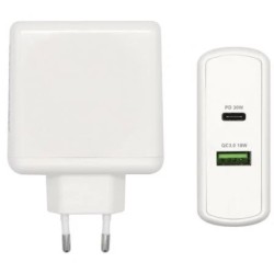ALIMENTADOR 220V 1xUSB A-USB-C 30W+18W