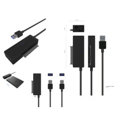ADAPTADOR USB 3.0 A SATA + ALIMENTACION