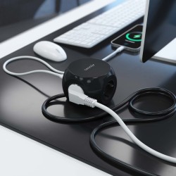 REGLETA 3 TOMAS SCHUKO+2xUSB+2xUSBc CUBO
