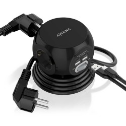 REGLETA 3 TOMAS SCHUKO+2xUSB+2xUSBc CUBO
