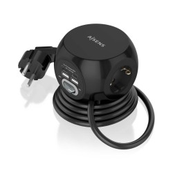 REGLETA 3 TOMAS SCHUKO+2xUSB+2xUSBc CUBO