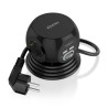 REGLETA 3 TOMAS SCHUKO+2xUSB+2xUSBc CUBO