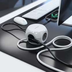 REGLETA 3 TOMAS SCHUKO+2xUSB+2xUSBc CUBO