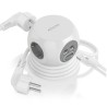 REGLETA 3 TOMAS SCHUKO+2xUSB+2xUSBc CUBO