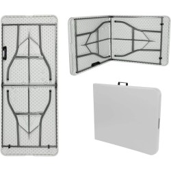 MESA PLEGABLE PORTATIL RECTAGULAR 1,8Mts