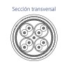 CABLE SFTP CAT6A FLEXIBLE GOMA NEGRO