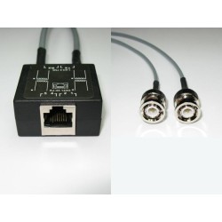 BALUN 2xBNC MACHO-RJ45 H CON CABLE 15cm