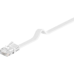 CABLE UTP CAT5E PLANO RJ45 M-M 10M BLANC