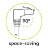 CABLE SFTP CAT6 RJ45 M-M CODO-RECTO 0,25