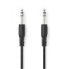 CABLE AUDIO JACK 6,3 M-M ESTEREO 2M NEGR