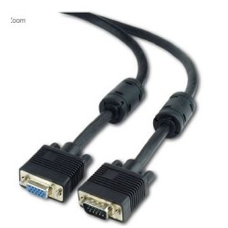 CABLE VGA M-H 3MTS NEGRO CON FERRITA