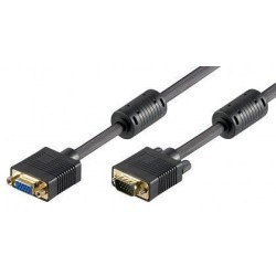 CABLE VGA M-H 15MTS NEGRO CON FERRITA
